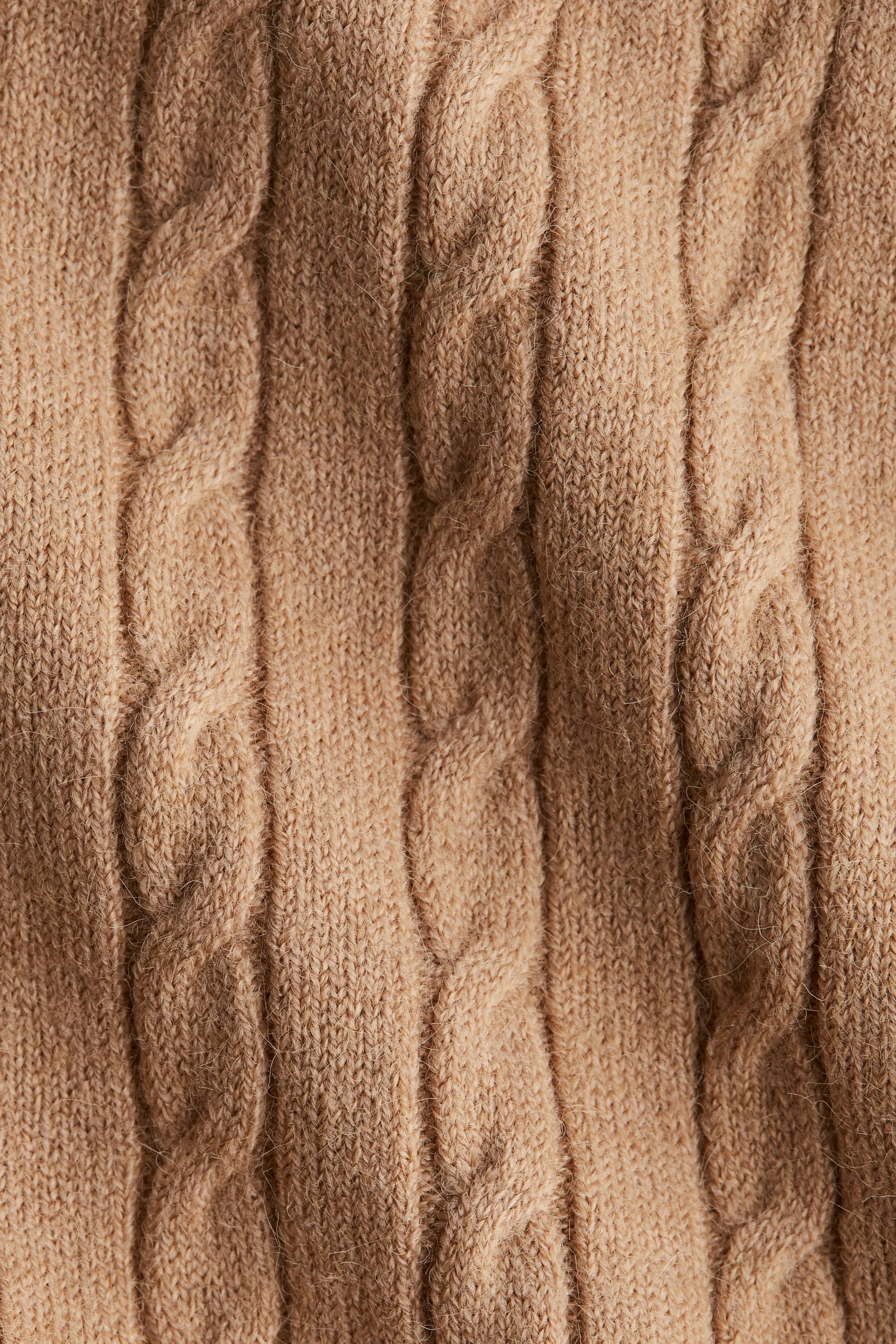 Pantalon en maille torsadée - Beige