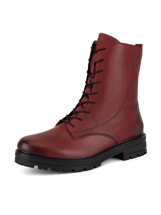 Bottines Remonte D2278-36 Rouges - Lacets Grande Pointure Femme