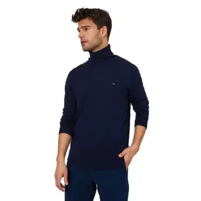 EDEN PARK PULL COL ROULE Marine — photo 1