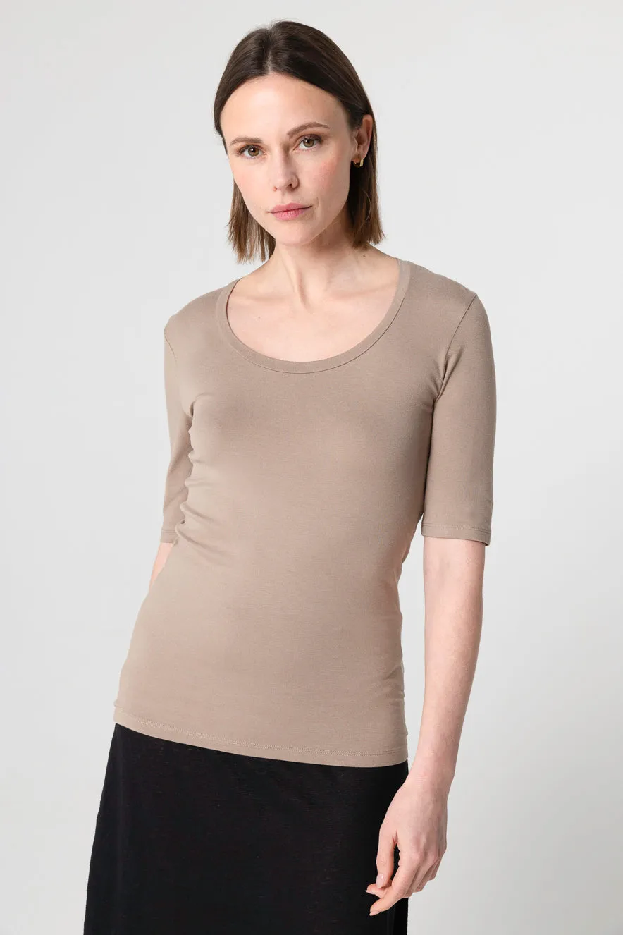 T-shirt en viscose et élasthanne