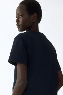 T-shirt en coton - Bleu marine — photo 2