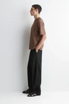T-SHIRT DÉCONTRACTÉ EN COTON LÉGER - BRUN CLAIR — photo 2
