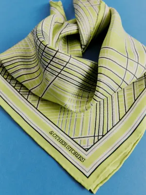 Foulard en soie imprimée - Jaune — photo 3