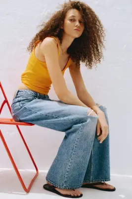 Wide High Jeans - Bleu denim — photo 2