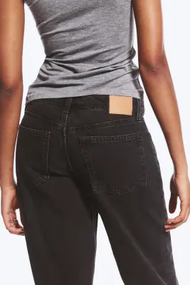 Jean jambe large taille basse Ample - Ink Black - Noir — photo 2