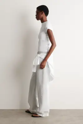T-SHIRT SLIM À MANCHES RAGLAN EN COTON - BLANC — photo 2