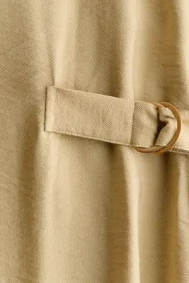 Robe chemise cintrée - Beige — photo 4
