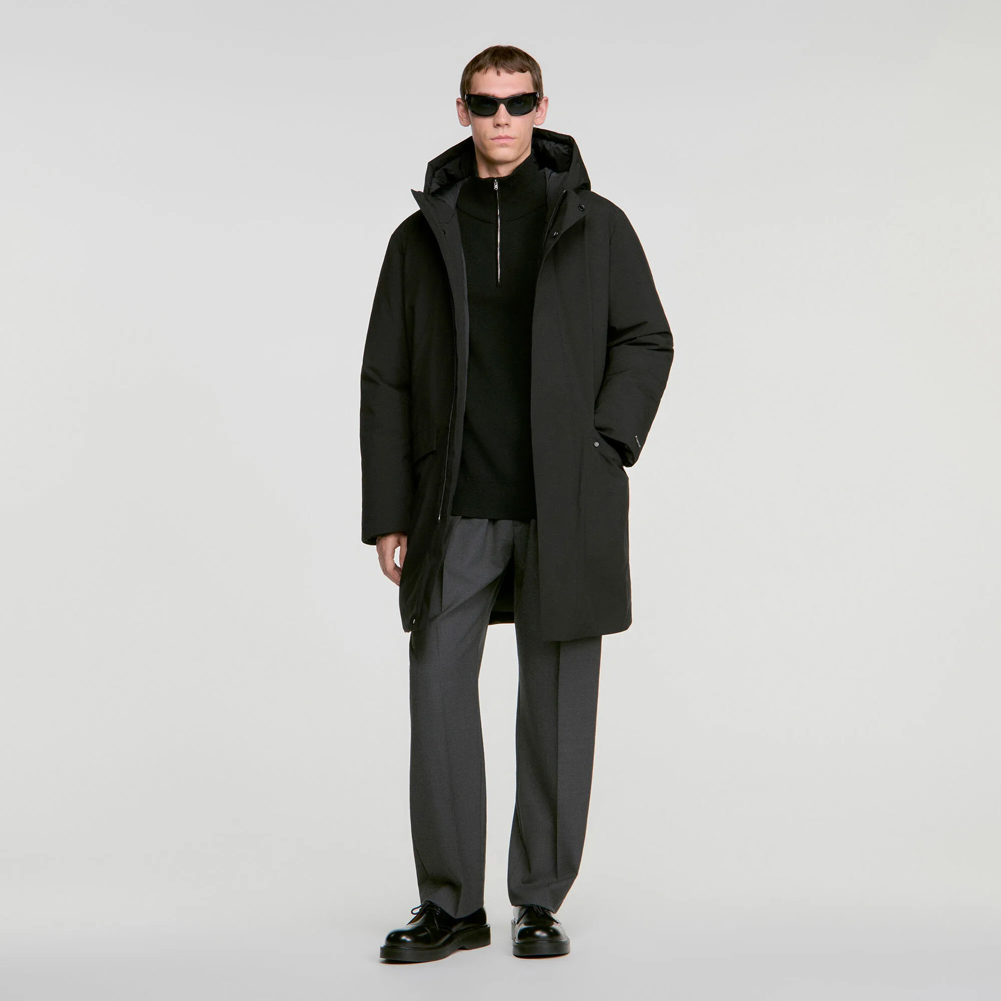 Parka à capuche zippée