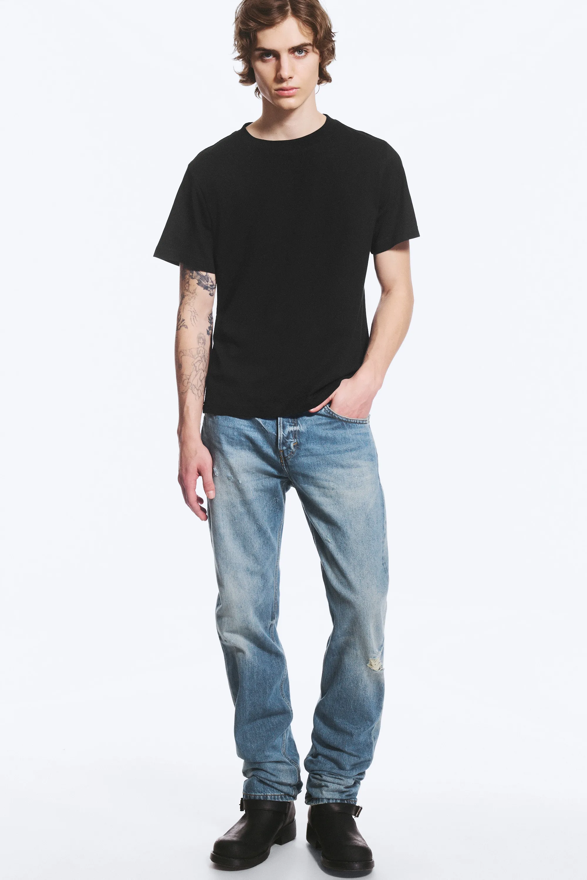 T-SHIRT CLASSIQUE CARRÉ - Noir