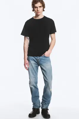 T-SHIRT CLASSIQUE CARRÉ - Noir — photo 1
