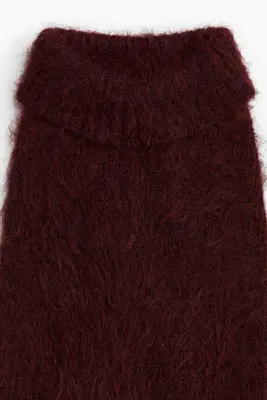 Pull pour chien en maille duveteuse - Bordeaux — photo 4