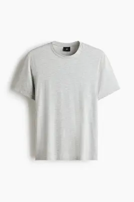 Ensemble de pyjama avec T-shirt et short - Gris clair chiné — photo 4