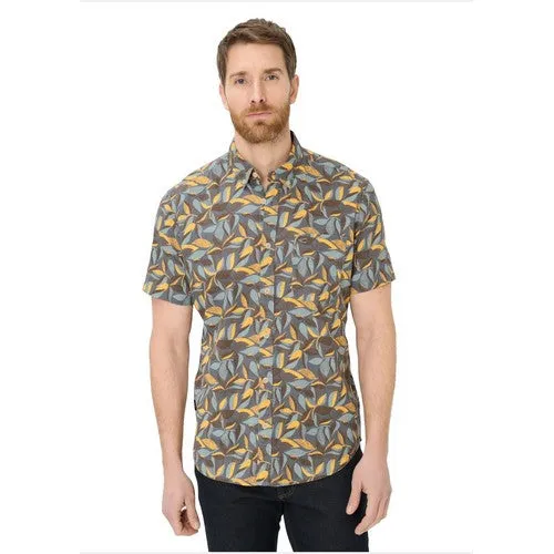 CAMEL ACTIVE CHEMISE IMPRIME Bleu Jaune