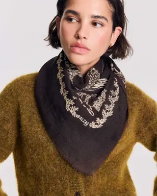 Foulard Noam toile de jeu marron — photo 1