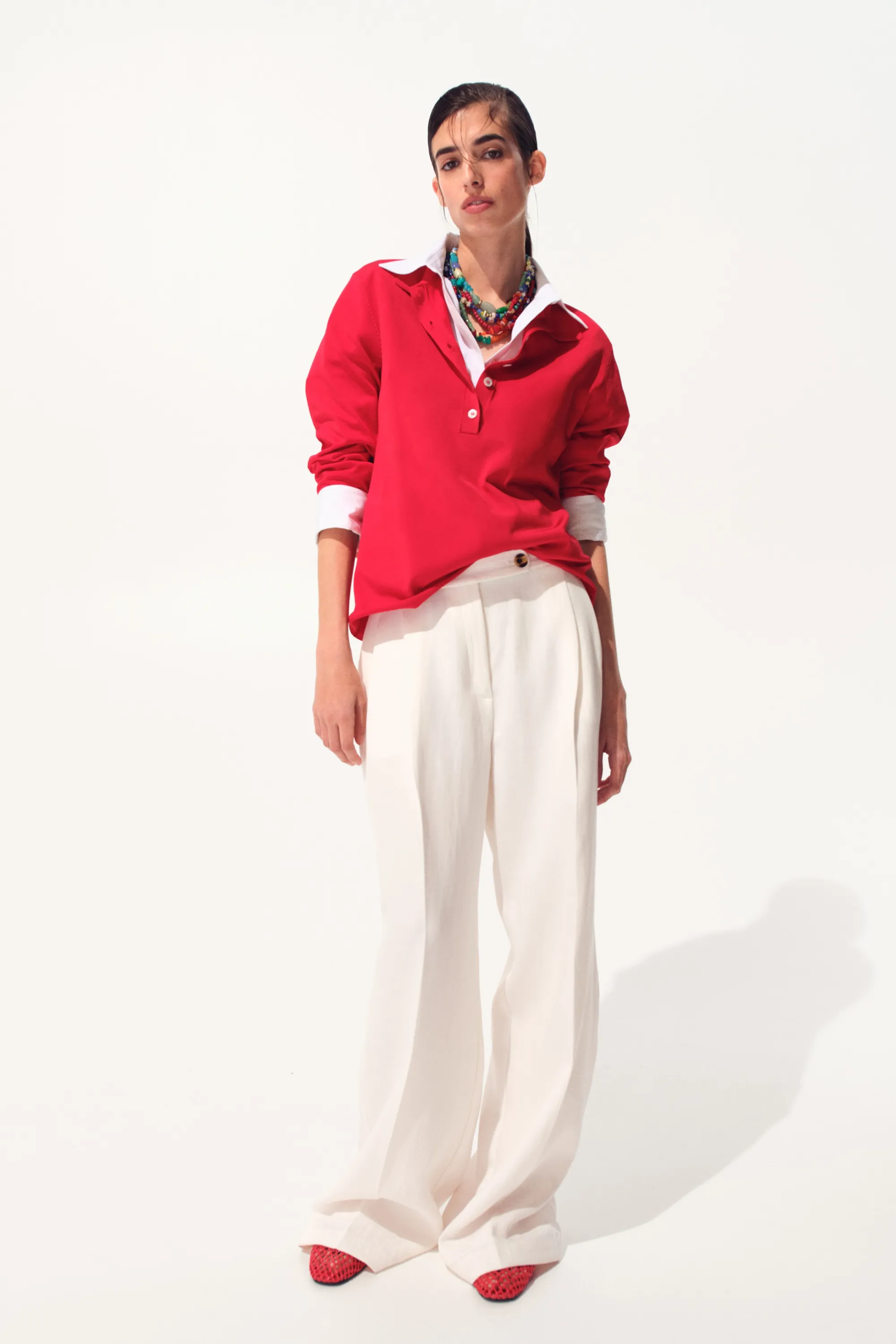 Pantalon chic à jambes larges - Ivoire