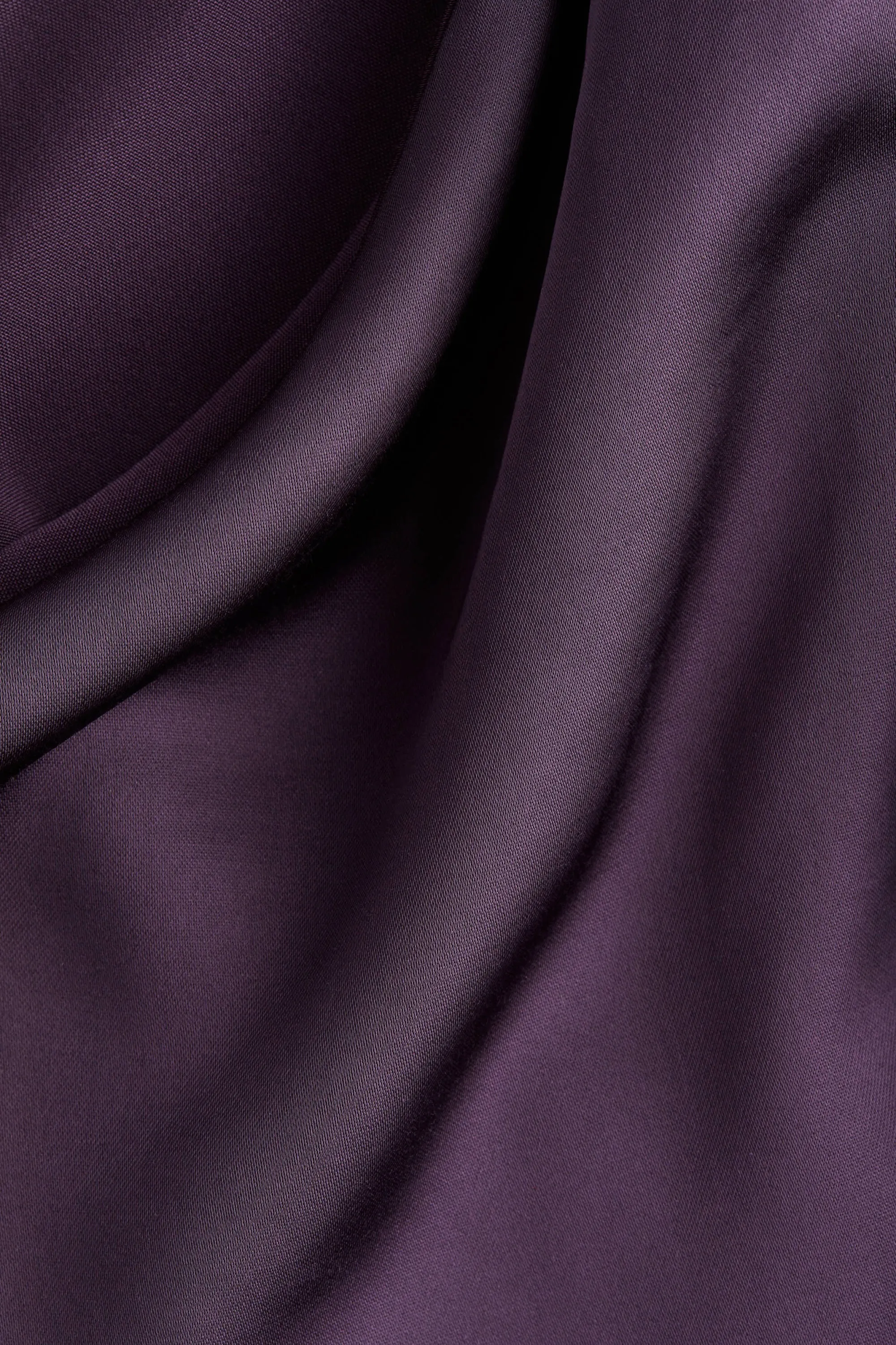 Top à écharpe en satin - Violet foncé