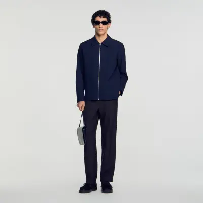 Chemise zippée en jersey