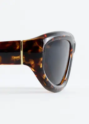 Lunettes de soleil ovales - Marron / Écaille de tortue — photo 3