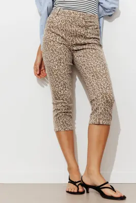 Pantalon Capri léopard Femme — photo 5