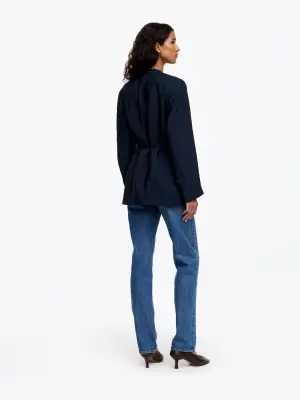 Blazer croisé - Bleu foncé — photo 1