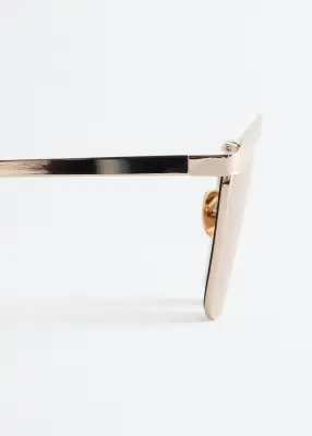 Lunettes de soleil à monture carrée - Doré — photo 3