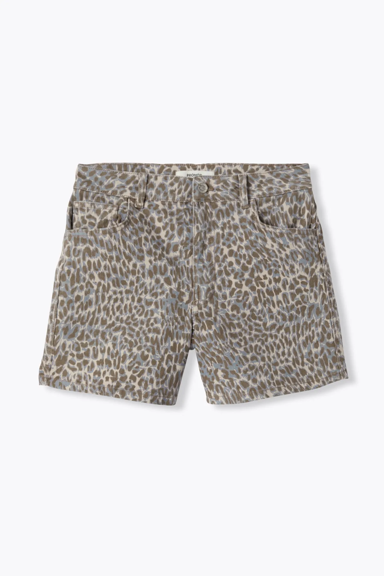 Short en toile motif léopard