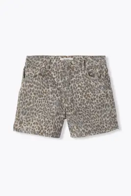 Short en toile motif léopard — photo 1
