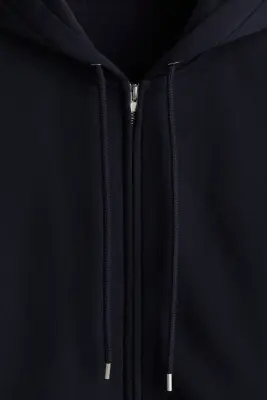 Veste à capuche zippée Loose Fit - Bleu foncé — photo 4