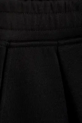 Pantalon jogger plissé - Noir — photo 4