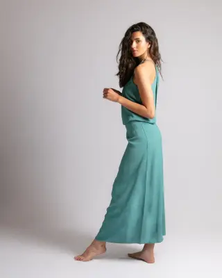Robe longue Anna bleu Niagara – Karma Koma — photo 5