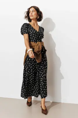 Robe longue à pois Femme — photo 3