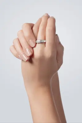 BAGUE CALI DIAMANT - Plaqué or 3 microns — photo 4