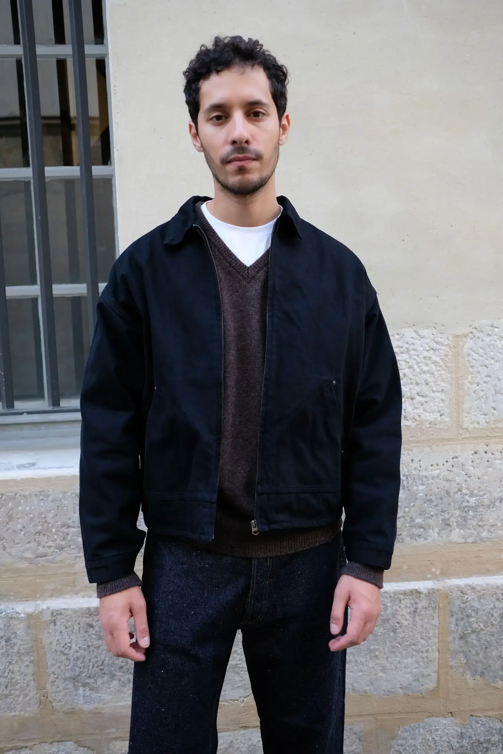 Kaptain Sunshine – Dyed Denim Work Jacket KS26FJK36 – BLACK