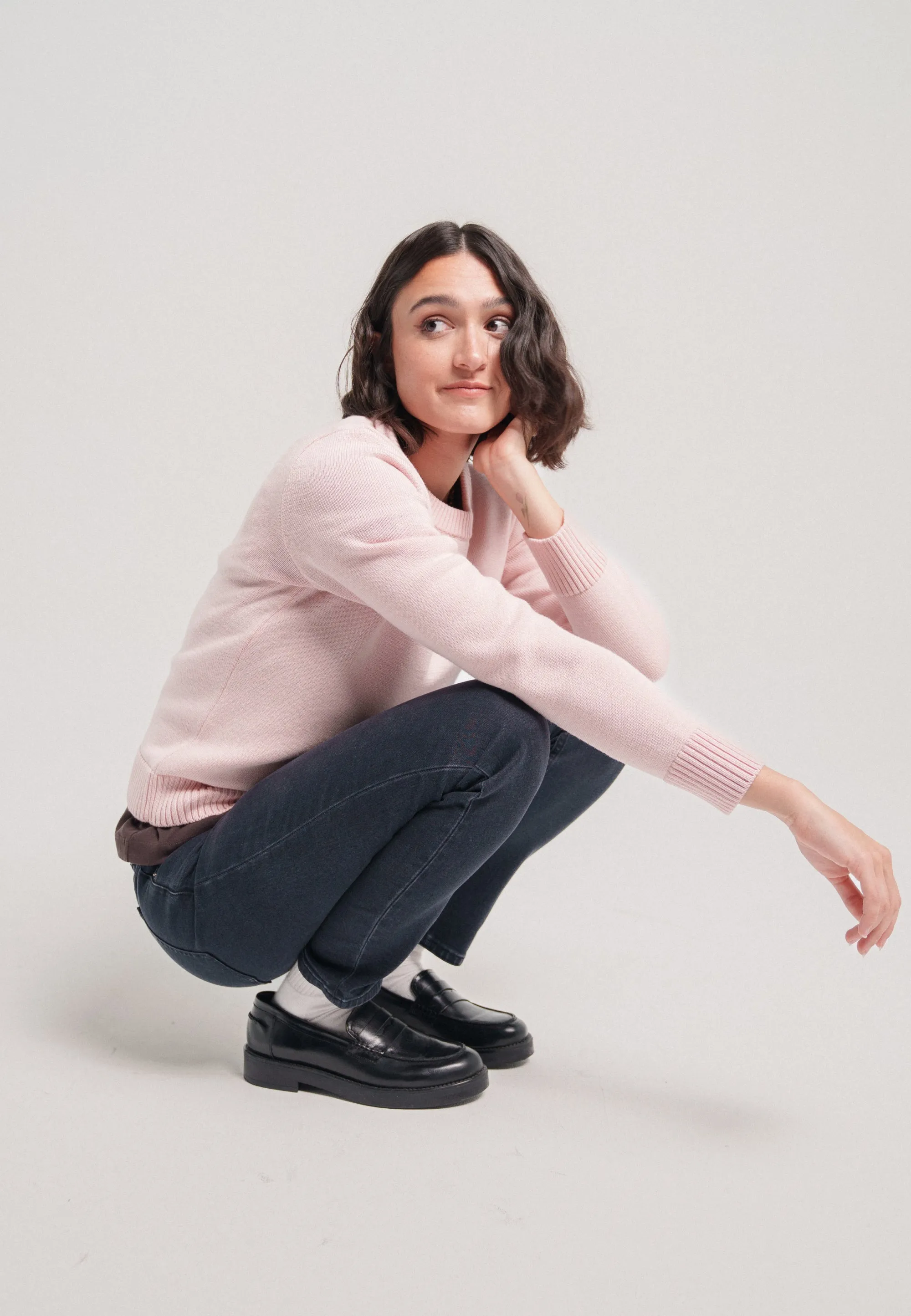 Le pull classique - Rose