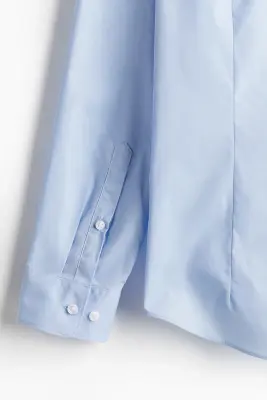 Chemise Slim Fit repassage facile - Bleu clair — photo 4