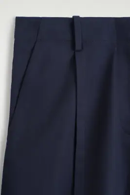 JUPE-CULOTTE TAILLEUR EN SERGÉ DE COTON - BLEU MARINE — photo 5