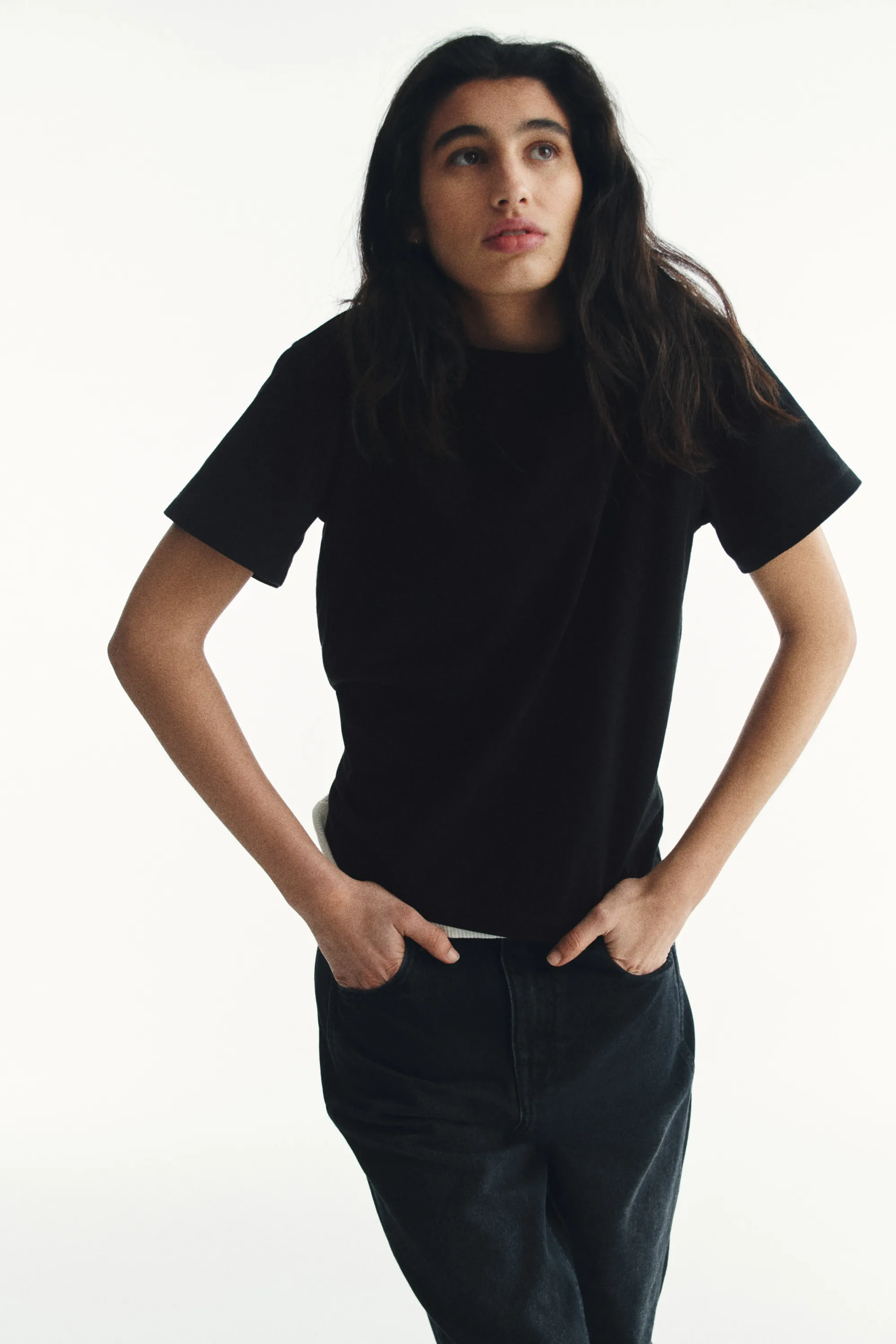 T-shirt oversize en coton - Noir