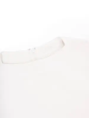 Robe "Scalloped" manches courtes droite en lin blanc Prix boutique 1200€ Taille 38 — photo 4