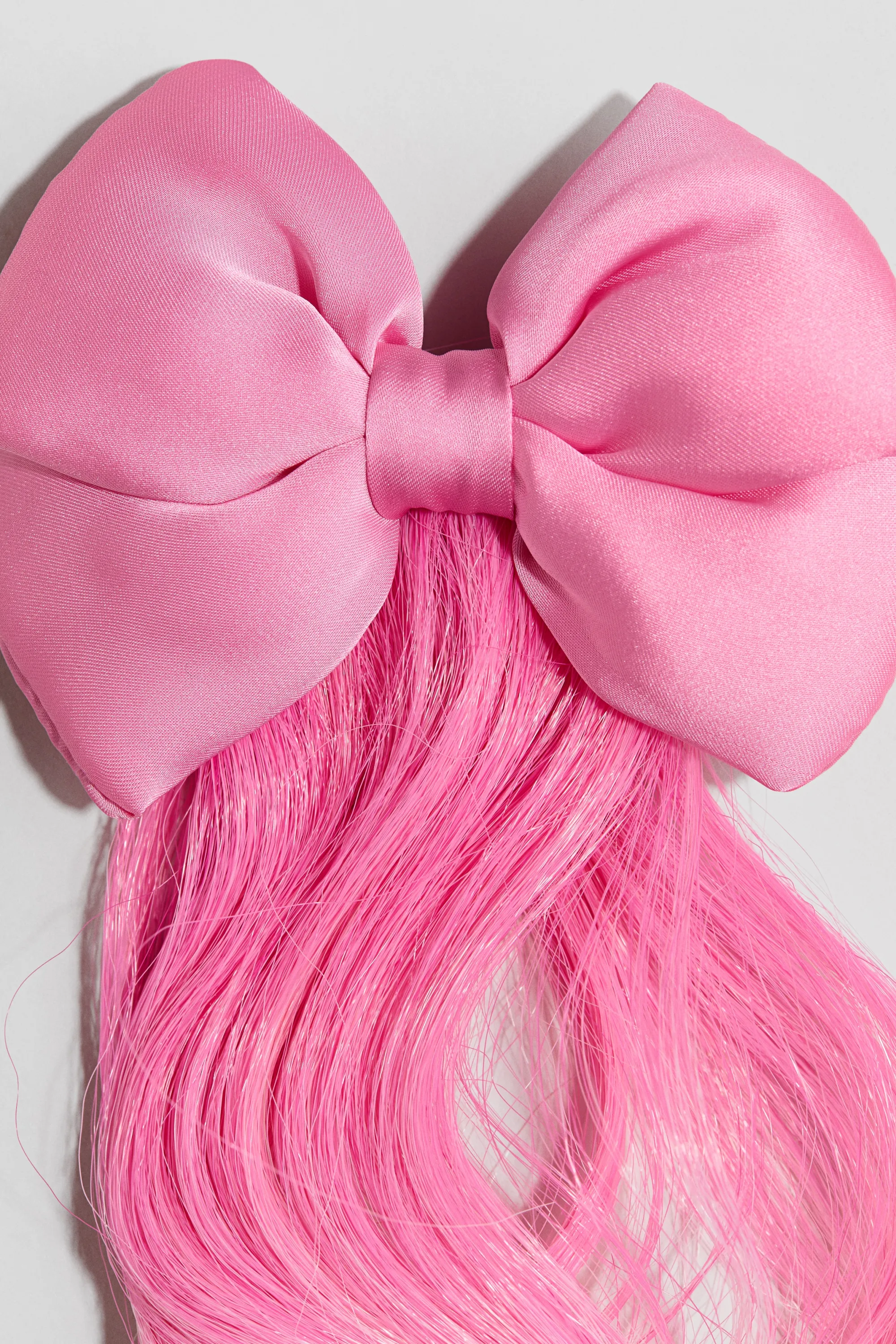 Barrette avec extensions - Rose/couleurs de l'arc-en-ciel
