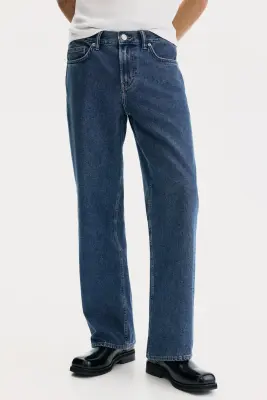 Straight Relaxed Jeans - Bleu denim — photo 1
