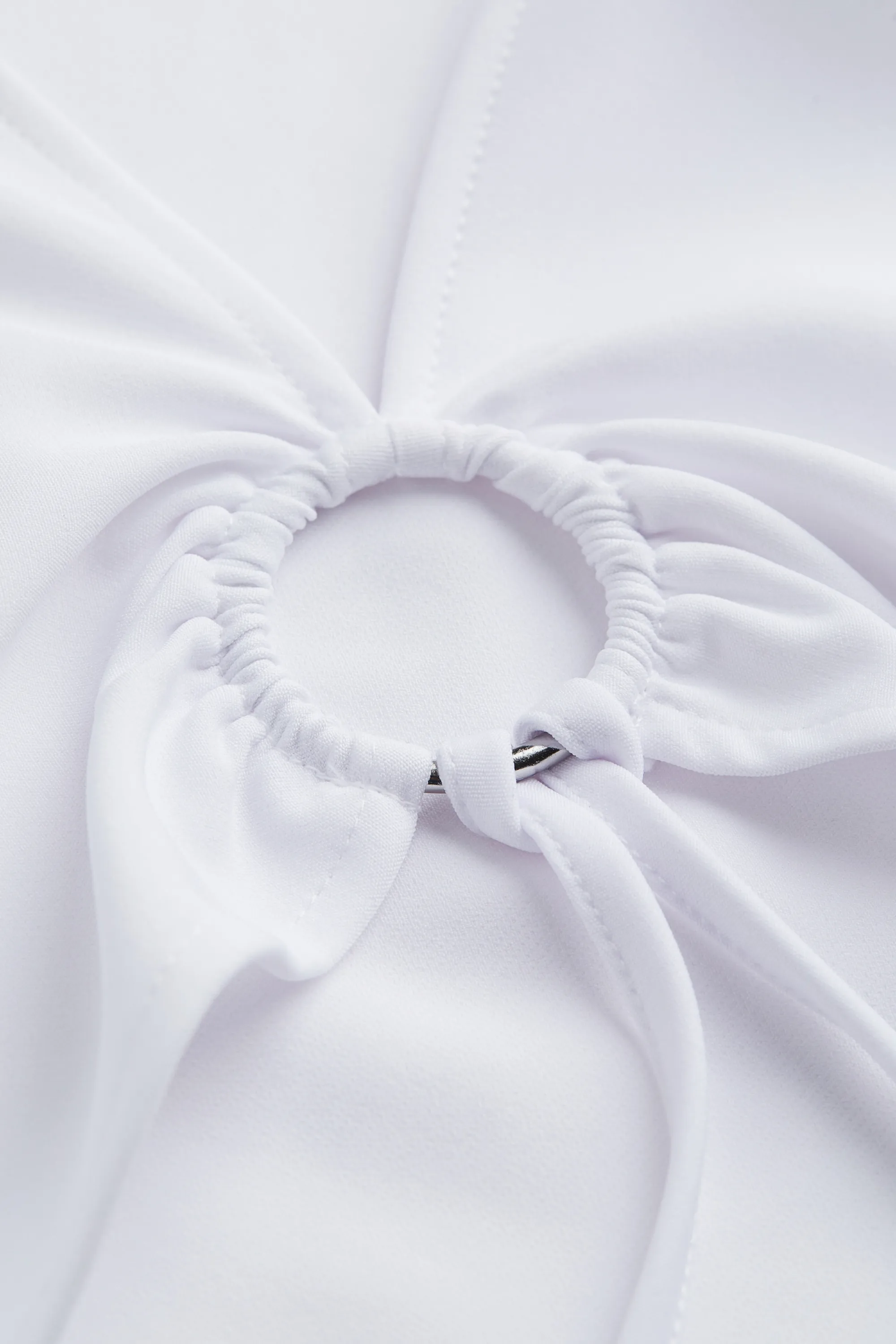 Crop top avec col - Blanc