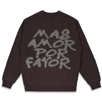 sweatshirt the loose co mas amor por favor sweater – Black — photo 1