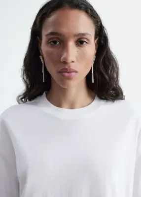 T-shirt oversize en coton - Blanc — photo 2