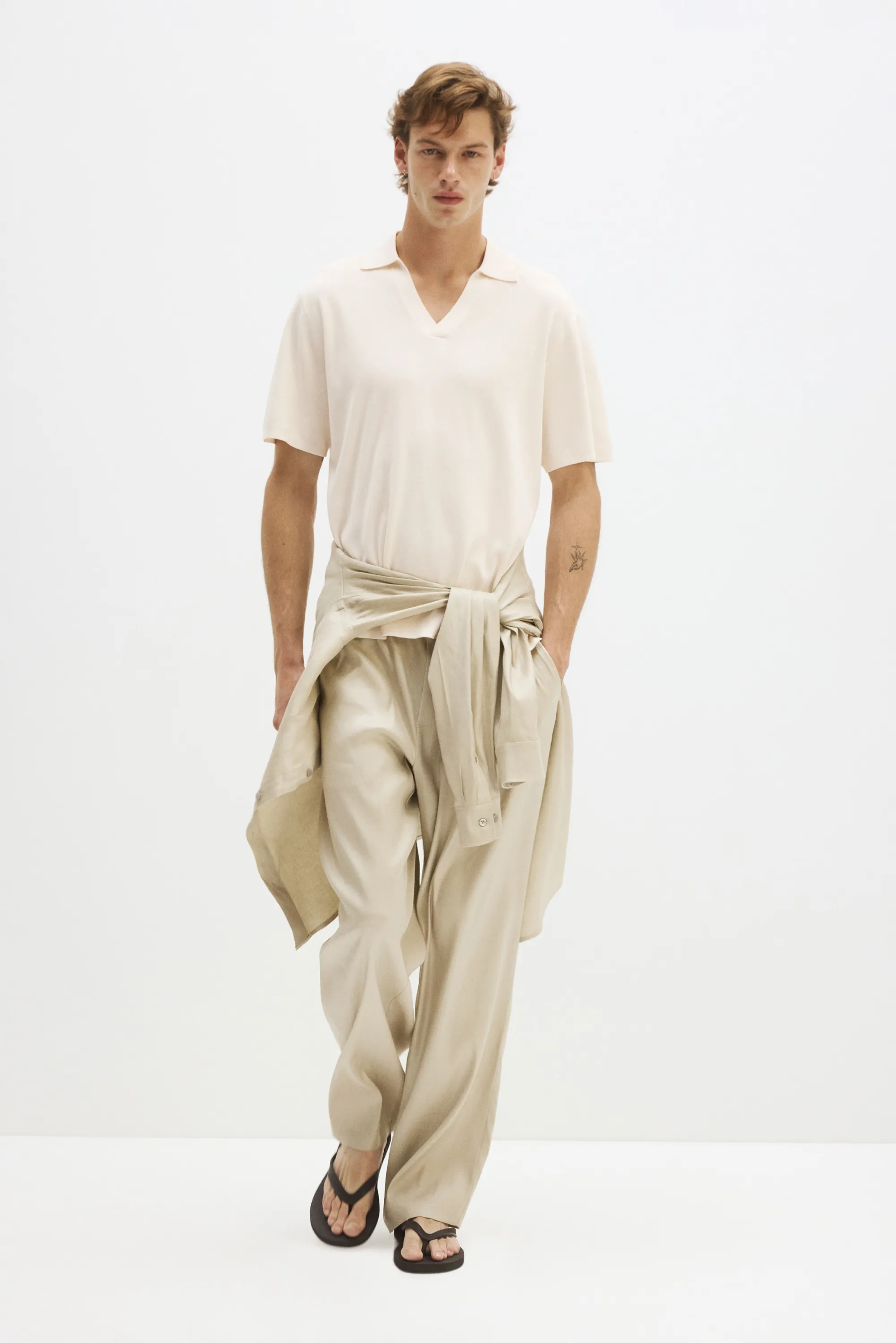 Polo en maille Cooling Regular Fit - Beige clair