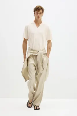 Polo en maille Cooling Regular Fit - Beige clair — photo 1