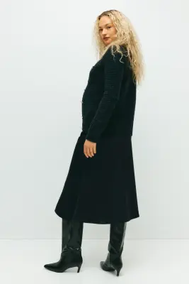 MAMA Gilet en maille texturée - Bleu marine — photo 3