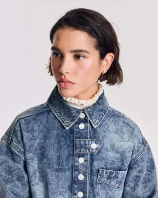 Robe Liva imprimé Toile de jeu bleu vintage — photo 3
