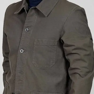Veste de travail authentique coton bio 1G/5C - Truffe — photo 4
