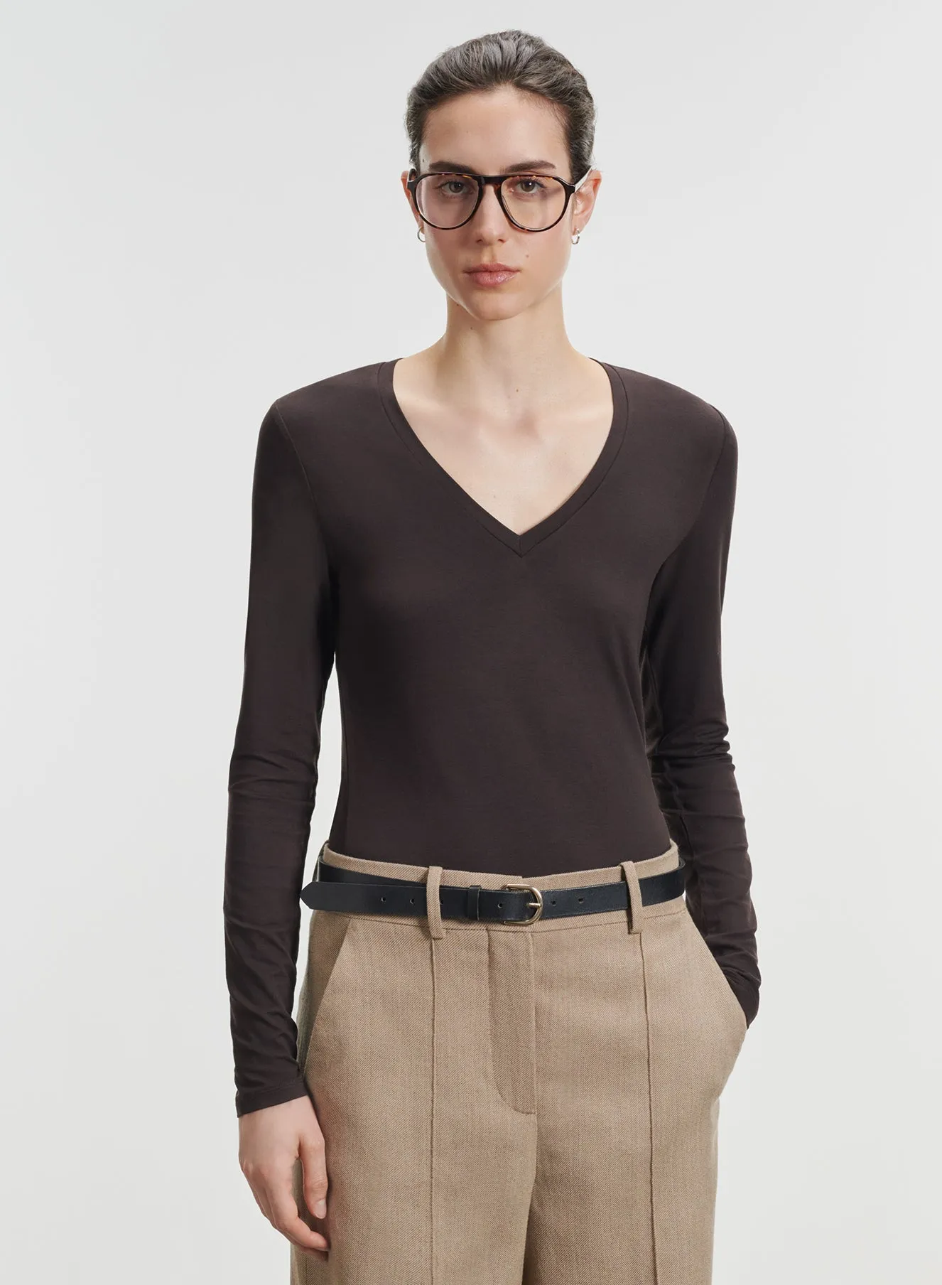 T-shirt en viscose et élasthanne