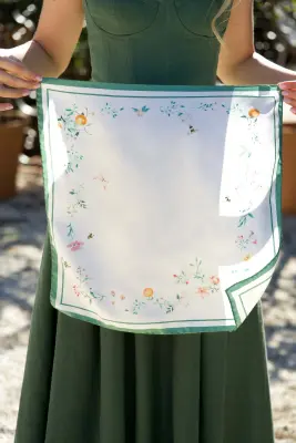 Flora Silk Twill Scarf — photo 4